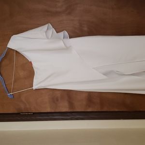 White One shoulder overlay jumpsuit